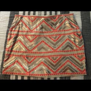 Express sequin mini skirt